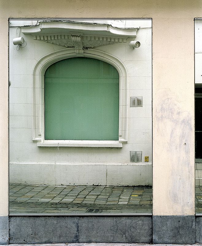 photos of mirror-image in public space