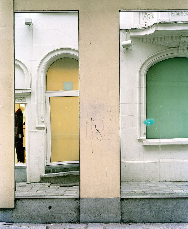photos of mirror-image in public space